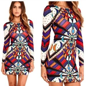 Mara Hoffman Lunar Eclipse Mini Dress Size S Celestial Boho Viscose Retro 70s